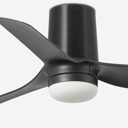 FARO 33834-1TW - Ventilateur de plafond à intensité variable MINI PUNT TUB S LED/10W/230V 2700/4000/6000K d. 90 cm noir + Télécommande
