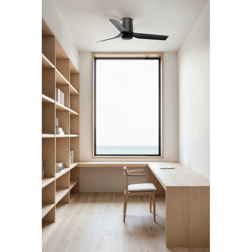 FARO 33834-Ventilateur de plafond MINI PUNT TUB S noir d. 90 cm + télécommande