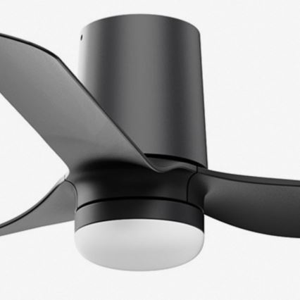 FARO 33834WT-1TW - Dimmbarer LED-Deckenventilator MINI PUNT TUB S LED/10W/230V 2700/4000/6000K schwarz d 90 cm Wi-Fi Tuya + Fernbedienung