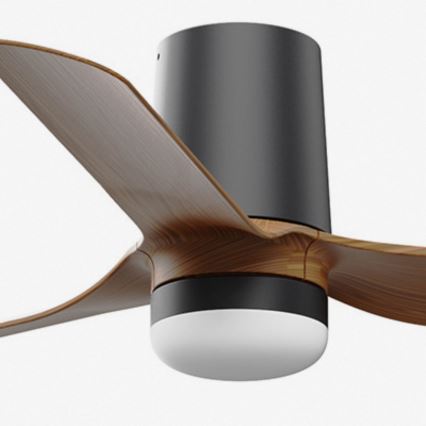 FARO 33835-1TW - Ventilatore da soffitto dimmerabile a LED MINI PUNT TUB S LED/10W/230V 2700/4000/6000K diametro 90 cm marrone/nero + telecomando