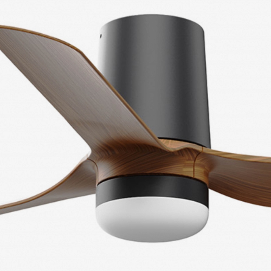 FARO 33835-1TW - Ventilateur de plafond à intensité variable MINI PUNT TUB S LED/10W/230V 2700/4000/6000K d. 90 cm marron/noir + Télécommande