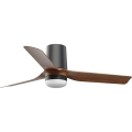 FARO 33835WT-1TW - Ventilateur de plafond à intensité variable MINI PUNT TUB S LED/10W/230V 2700/4000/6000K marron/noir d. 90 cm Wi-Fi Tuya + Télécommande