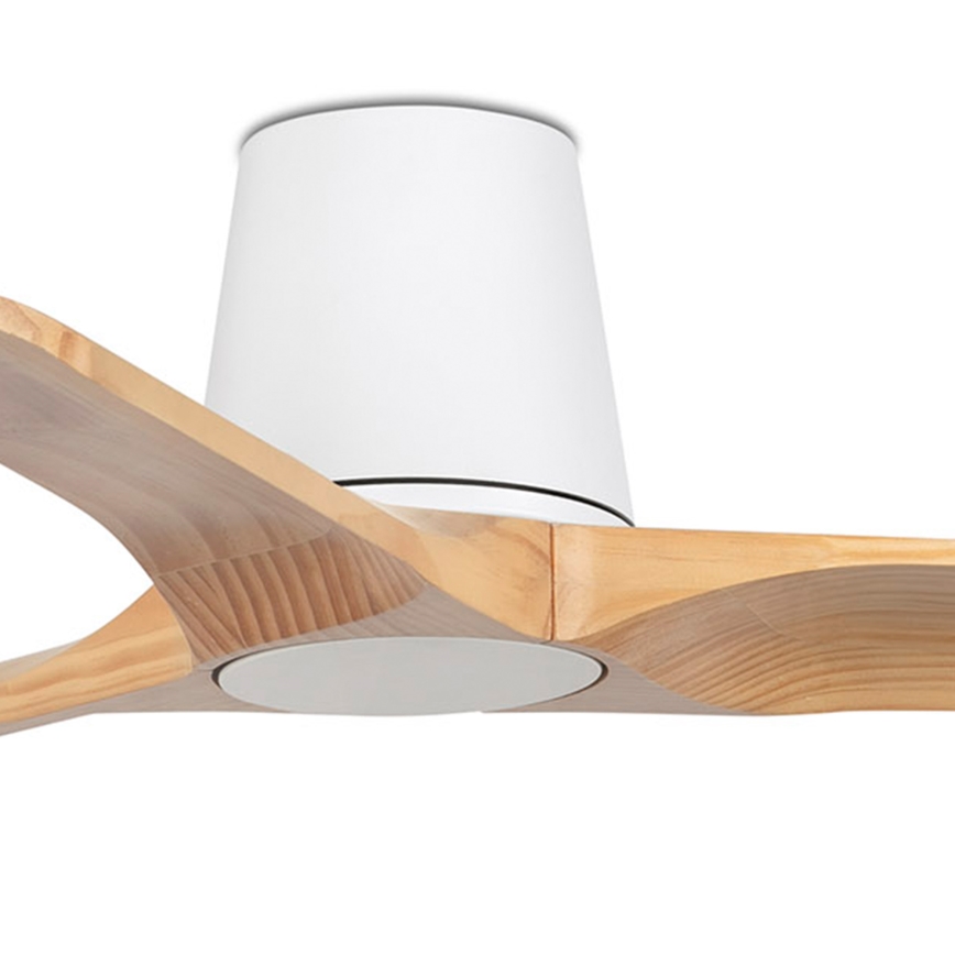 FARO 33836 - Deckenventilator HEYWOOD TUB S Kiefer/weiß d 90 cm + Fernbedienung