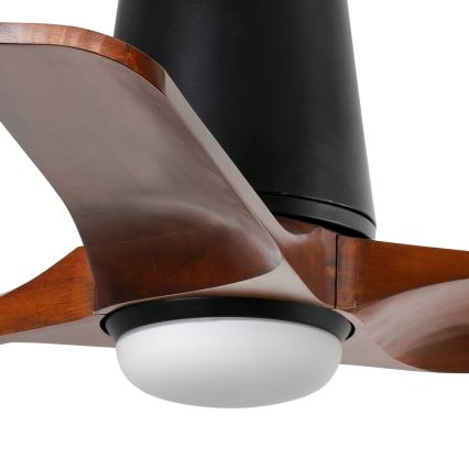 FARO 33837-1TW - Ventilateur de plafond à intensité variable HEYWOOD TUB S LED/10W/230V 2700/4000/6000K pin/noir d. 90 cm + Télécommande
