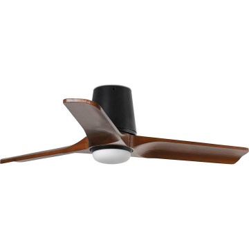 FARO 33837WT-1TW - Dimmbarer LED-Deckenventilator HEYWOOD TUB S LED/10W/230V 2700/4000/6000K Kiefer/weiß d 90 cm Wi-Fi Tuya + Fernbedienung