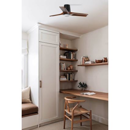 FARO 33837WT-1TW - Ventilateur de plafond LED dimmable HEYWOOD TUB S LED/10W/230V 2700/4000/6000K pin/blanc Ø 90 cm Wi-Fi Tuya + télécommande