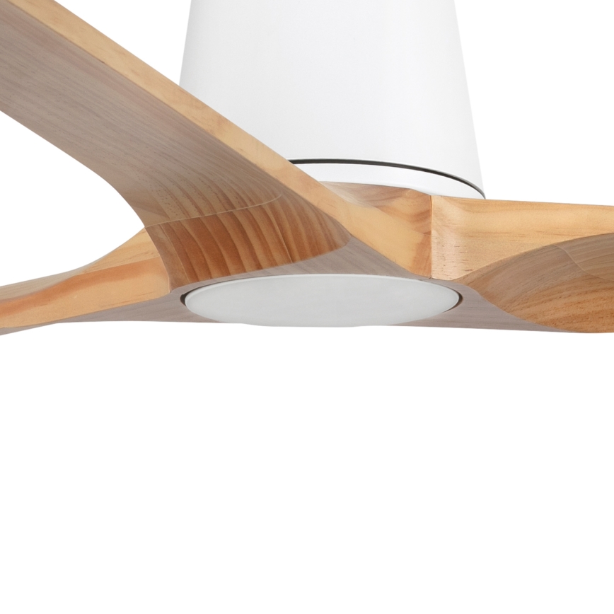 FARO 33838 - Ventilatore da soffitto HEYWOOD TUB L pino/bianco diametro 132 cm + telecomando