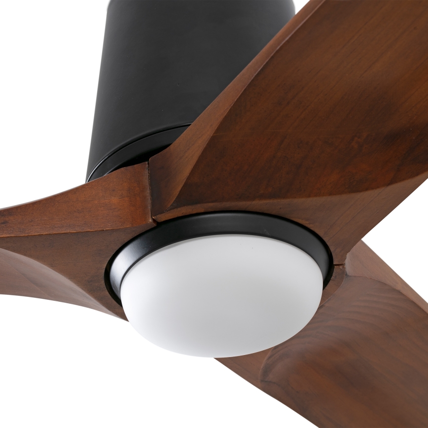 FARO 33839-1TW - Dimmbarer LED-Deckenventilator HEYWOOD TUB L LED/10W/230V 2700/4000/6000K Kiefer/schwarz d 132 cm + Fernbedienung