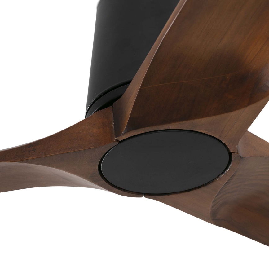 FARO 33839WT - Deckenventilator HEYWOOD TUB L Kiefer/schwarz d 132 cm Wi-Fi Tuya + Fernbedienung