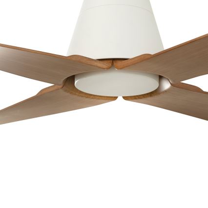 FARO 34105 - Ventilatore da soffitto TYPHOON M marrone/bianco IP44 + telecomando