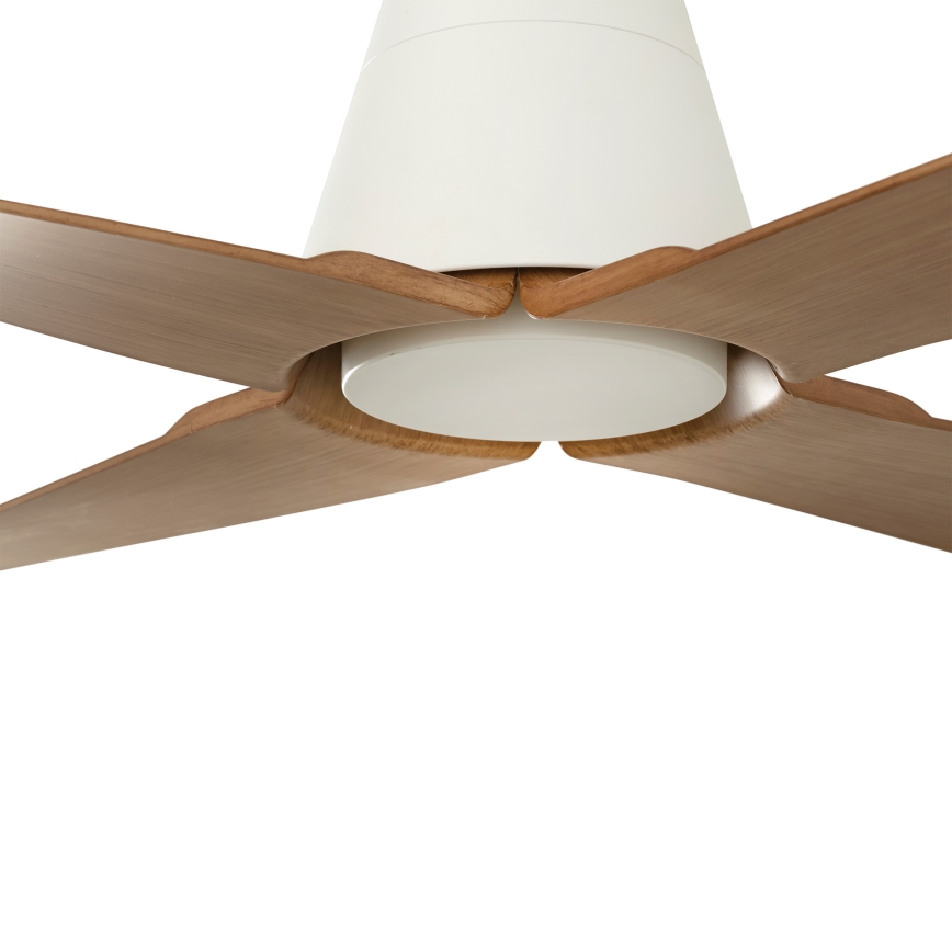 FARO 34105 - Ventilatore da soffitto TYPHOON M marrone/bianco IP44 + telecomando