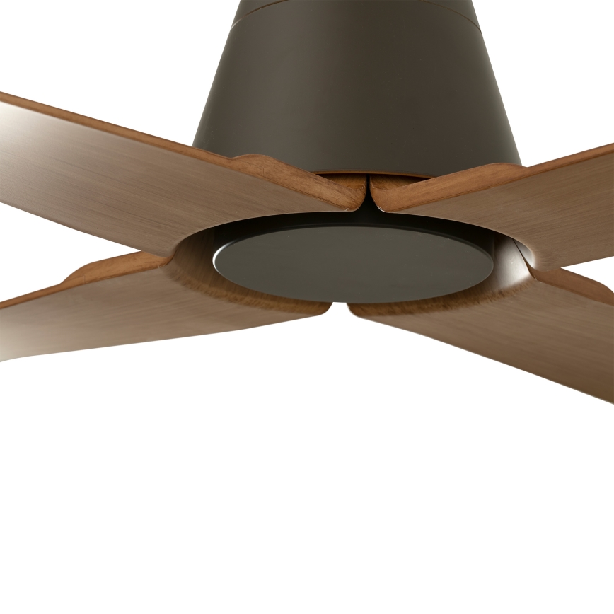 FARO 34106 - Ventilatore da soffitto TYPHOON M marrone IP44 d. 130 cm  + telecomando