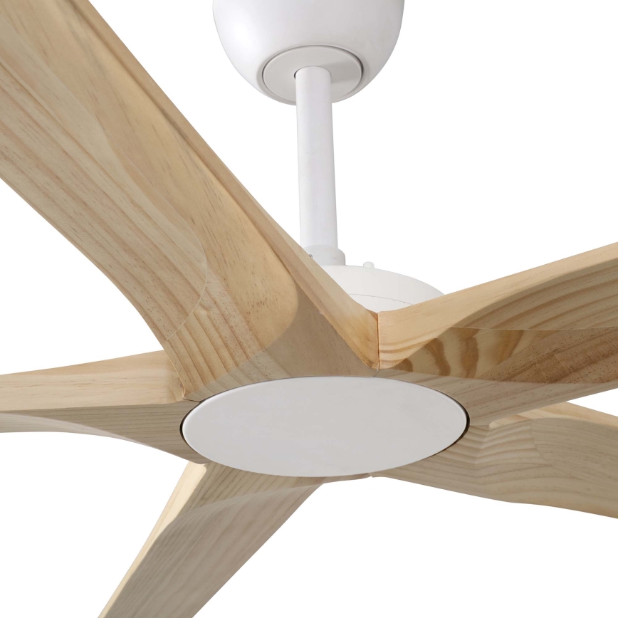 FARO 34191WT - Deckenventilator BIGWOOD XL Kiefer/weiß d 200 cm Wi-Fi Tuya + Fernbedienung