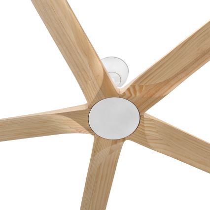 FARO 34191WT - Deckenventilator BIGWOOD XL Kiefer/weiß d 200 cm Wi-Fi Tuya + Fernbedienung