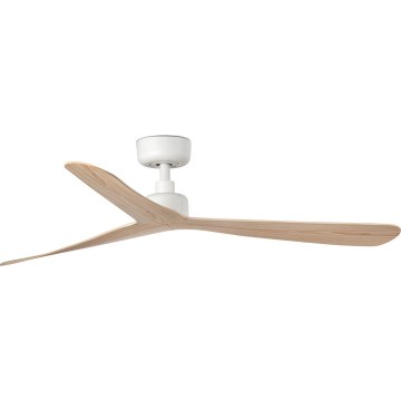 FARO 34195WT - Ventilateur de plafond ROCKER M Ø 132 cm beige/blanc Wi-Fi Tuya + télécommande