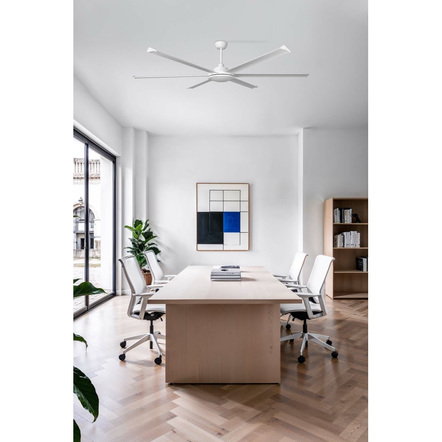 FARO 34202 - Ventilateur de plafond ROTTERDAM XL blanc d. 200 cm + Télécommande