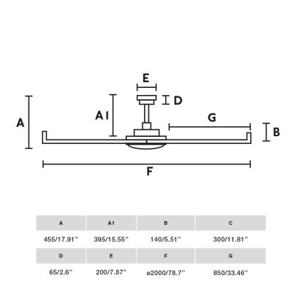 FARO 34202 - Ventilatore da soffitto ROTTERDAM XL bianco diametro 200 cm + telecomando