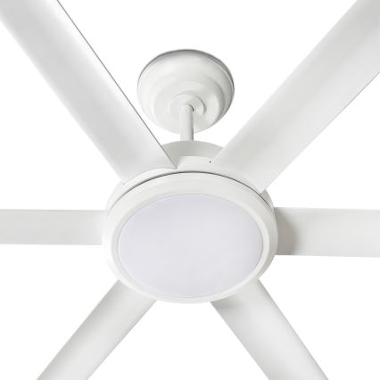 FARO 34206-130 - Dimmbarer LED-Deckenventilator ROTTERDAM XXL LED/32W/230V weiß d 250 cm + Fernbedienung