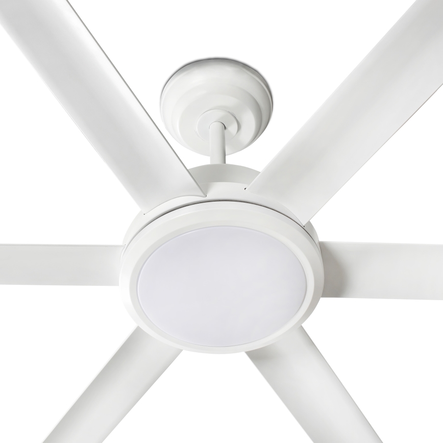 FARO 34206-130 - Dimmbarer LED-Deckenventilator ROTTERDAM XXL LED/32W/230V weiß d 250 cm + Fernbedienung
