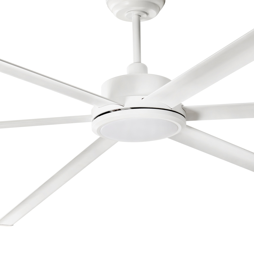 FARO 34206-130 - Dimmbarer LED-Deckenventilator ROTTERDAM XXL LED/32W/230V weiß d 250 cm + Fernbedienung