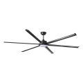 FARO 34207-130 - Ventilateur de plafond à intensité variable ROTTERDAM XXL LED/32W/230V noir d. 250 cm + Télécommande