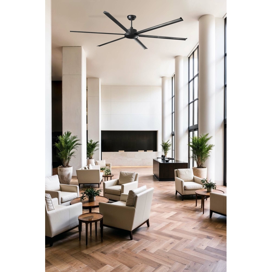 FARO 34207 - Ventilateur de plafond ROTTERDAM XXL noir d. 250 cm + Télécommande