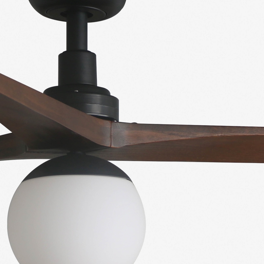 FARO 34276-11L - Ventilateur de plafond KLIM L 1xE27/15W/230V bois/noir d. 150 cm + télécommande