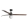 FARO 34276WT-11L - Deckenventilator KLIM L 1xE27/15W/230V Holz/schwarz d 150 cm Wi-Fi Tuya + Fernbedienung