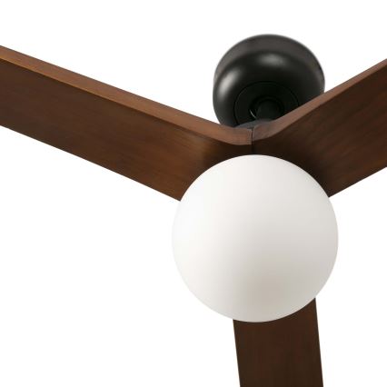 FARO 34276WT-11L - Deckenventilator KLIM L 1xE27/15W/230V Holz/schwarz d 150 cm Wi-Fi Tuya + Fernbedienung