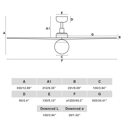 FARO 34280-11L - Ventilatore da soffitto KLIM M 1xE27/15W/230V legno/bianco diametro 125 cm + telecomando