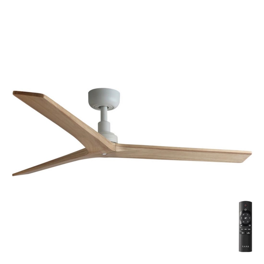 FARO 34280 - Deckenventilator KLIM M braun/weiß d 125 cm + Fernbedienung