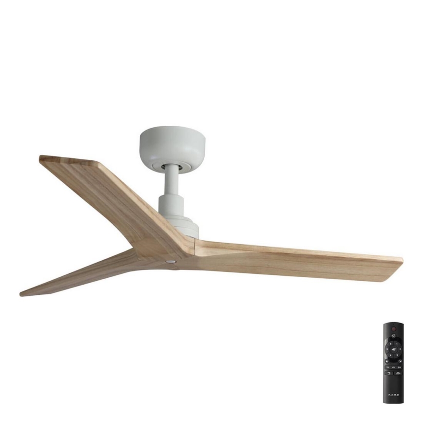 FARO 34281 - Deckenventilator KLIM S braun/weiß d 92,5 cm + Fernbedienung