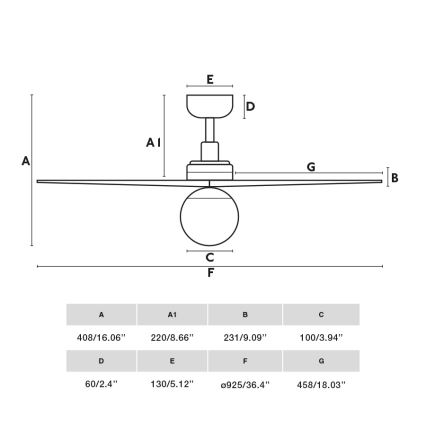 FARO 34281WT-11L - Deckenventilator KLIM S 1xE27/15W/230V Holz/weiß d 92,5 cm Wi-Fi Tuya + Fernbedienung