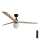 FARO 34282-11L - Deckenventilator KLIM L 1xE27/15W/230V Holz/schwarz d 150 cm + Fernbedienung