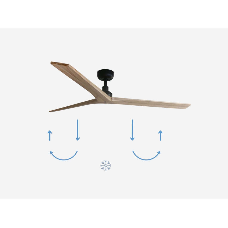 FARO 34282 - Deckenventilator KLIM L braun/schwarz d 150 cm + Fernbedienung
