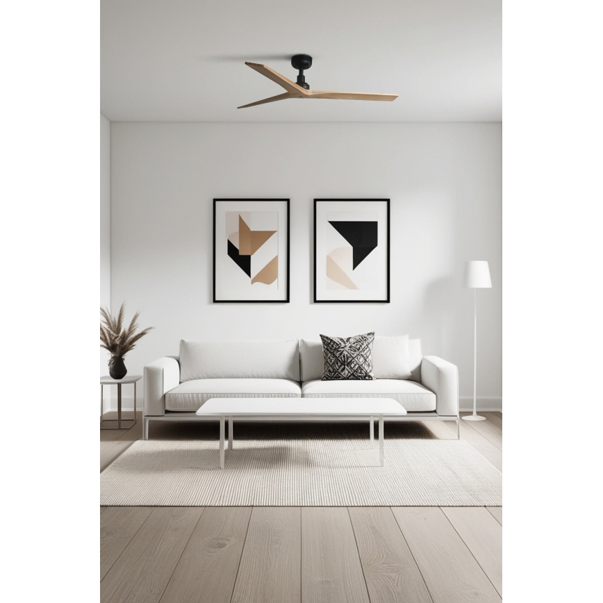 FARO 34283 - Deckenventilator KLIM M braun/schwarz d 125 cm + Fernbedienung