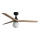 FARO 34283WT-11L - Deckenventilator KLIM M 1xE27/15W/230V Holz/schwarz d 125 cm Wi-Fi Tuya + Fernbedienung