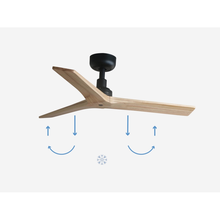 FARO 34284 - Deckenventilator KLIM S braun/schwarz d 92,5 cm + Fernbedienung