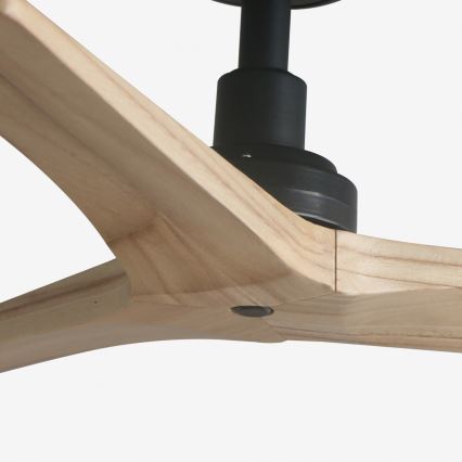 FARO 34284 - Ventilatore da soffitto KLIM S pino/nero diametro 92,5 cm + telecomando