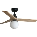 FARO 34284WT-11L - Ventilateur de plafond KLIM S 1xE27/15W/230V pin/noir d. 92,5 cm Wi-Fi Tuya + Télécommande