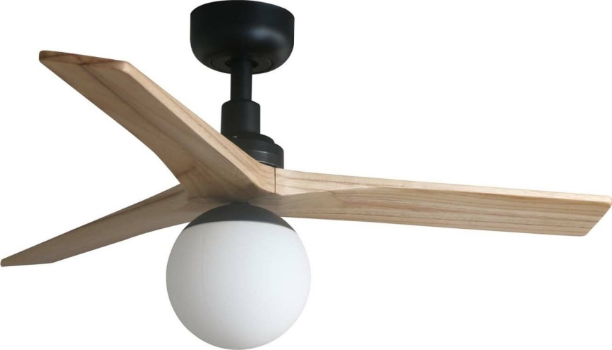FARO 34284WT-11L - Ventilateur de plafond KLIM S 1xE27/15W/230V pin/noir d. 92,5 cm Wi-Fi Tuya + Télécommande