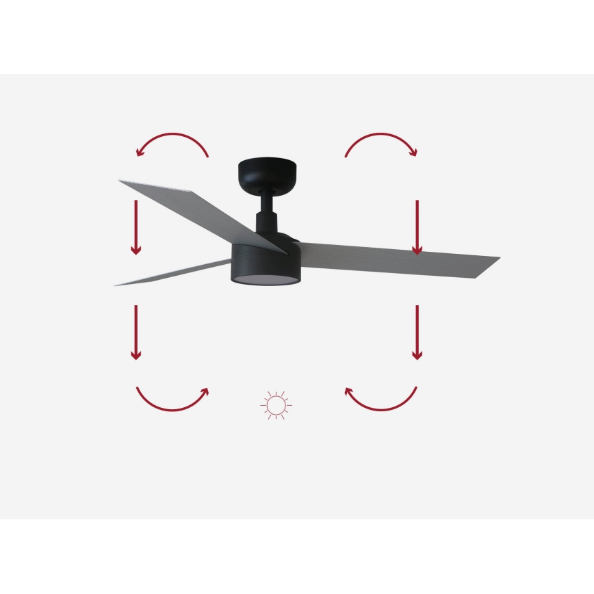 FARO 34285-1TW - Dimmbarer LED-Deckenventilator CRUISER S LED/18W/230V 2700/4000/6500K d 106 cm + Fernbedienung