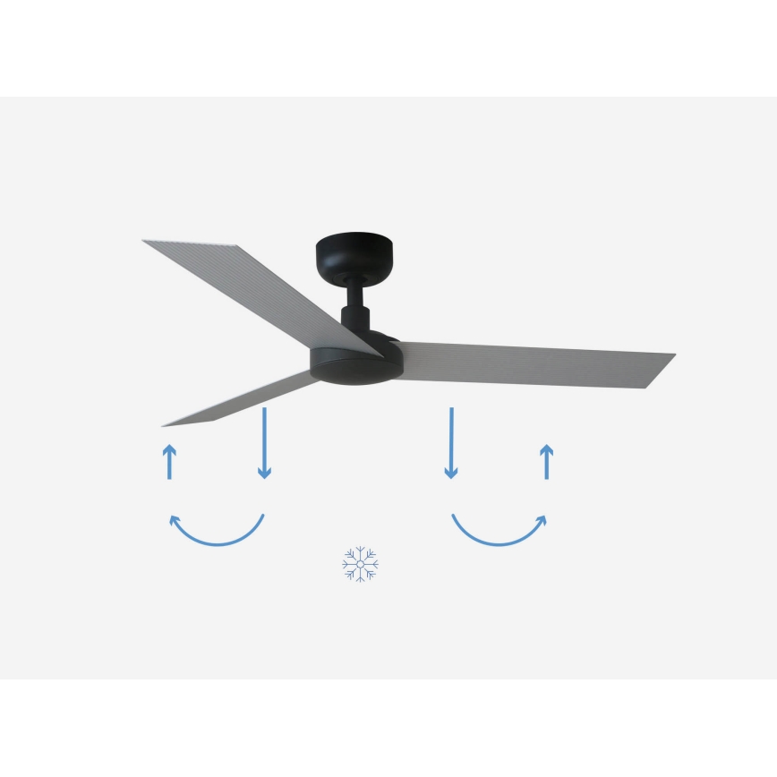 FARO 34285 - Plafonnier CRUISER S noir d. 106 cm + télécommande
