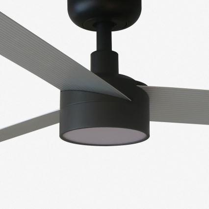FARO 34286-1TW - Dimmbarer LED-Deckenventilator CRUISER L LED/18W/230V 2700/4000/6500K d 132 cm schwarz/grau + Fernbedienung