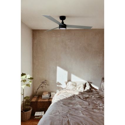 FARO 34286-1TW - Ventilateur de plafond à intensité variable CRUISER L LED/18W/230V 2700/4000/6500K d. 132 cm noir/gris + télécommande