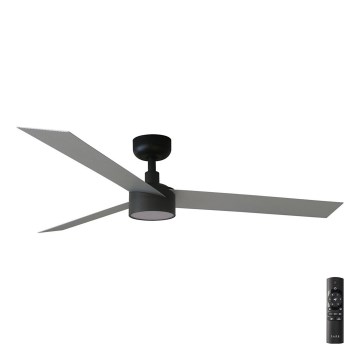FARO 34286-1TW - Ventilateur de plafond à intensité variable CRUISER L LED/18W/230V 2700/4000/6500K d. 132 cm noir/gris + télécommande