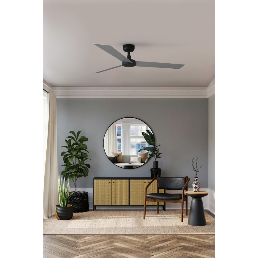 FARO 34286 - Deckenventilator CRUISER L schwarz d 132 cm + Fernbedienung