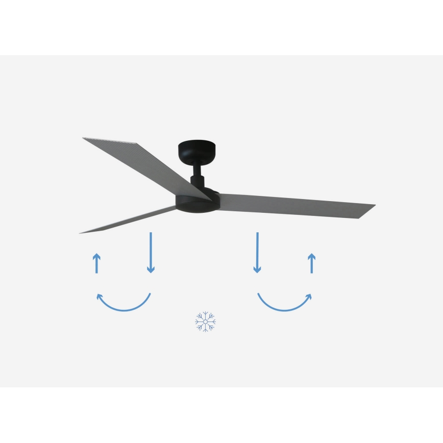 FARO 34286 - Ventilatore da soffitto CRUISER L nero diametro 132 cm + telecomando