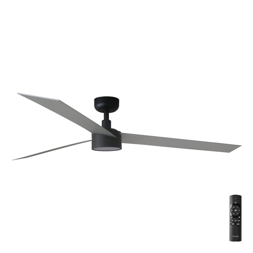 FARO 34287-1TW - Dimmbarer LED-Deckenventilator CRUISER XL LED/18W/230V 2700/4000/6500K d 160 cm schwarz/grau + Fernbedienung