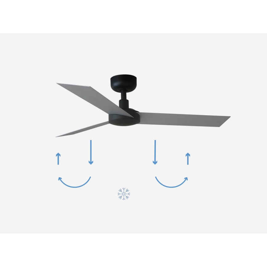 FARO 34287 - Ventilateur de plafond CRUISER XL noir d. 160 cm + télécommande